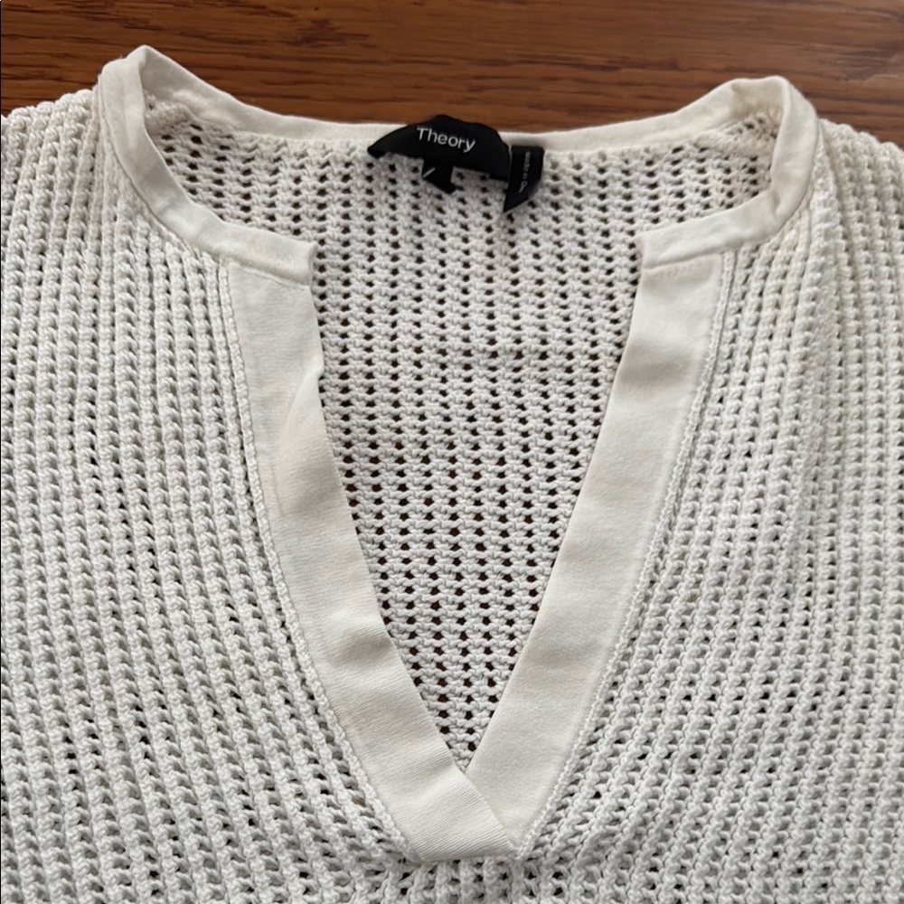 White Ribbed crochet top - Picture 2 of 5